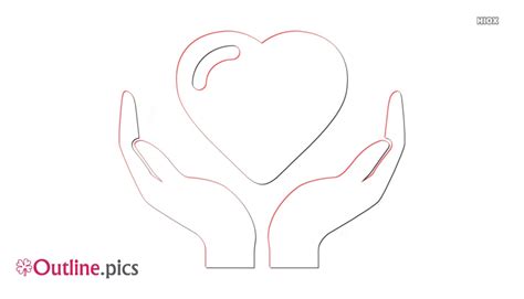 hands holding heart outline drawing images pictures