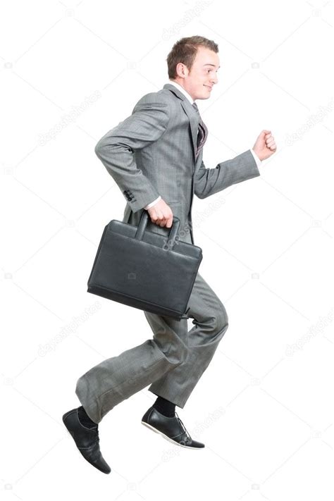 Business Man Running To Work Stock Photo By ©leeser 5924909