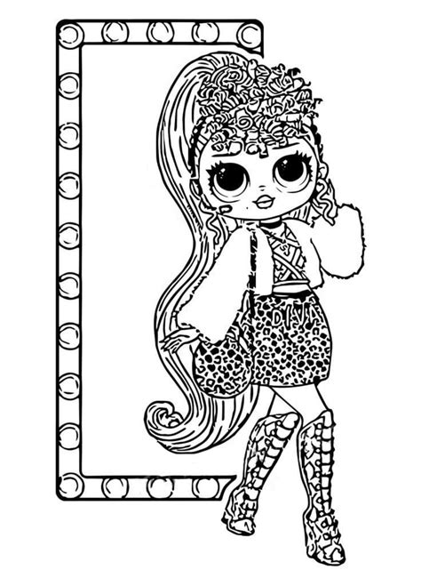 Lady Diva Lol Omg Coloring Page Download Print Or Color Online For Free