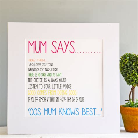 What are good presents for mums. Personalised Print for Mum Mum Birthday Gift Mum Gift