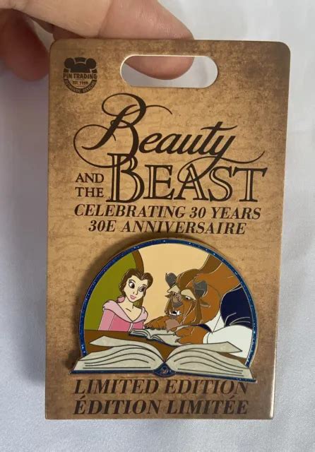 Disney Beauty And The Beast Th Anniversary Belle Reading Sheep Pin Le New Picclick