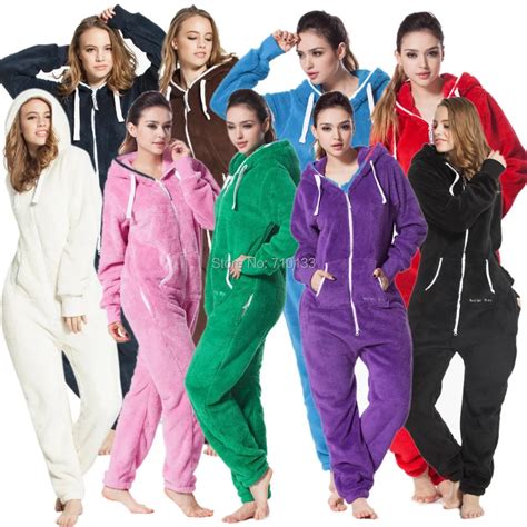 Aliexpress Com Buy Teddy Fleece All In One Piece Jumpsuit Jump In