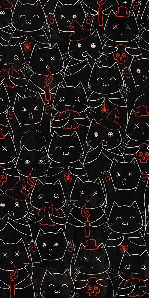 Pin By Rhonda Gilmore On Halloween Witchy Wallpaper Cat Phone