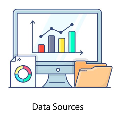 Data Sources Flat Outline Concept Icon Which Provides Original Form Of