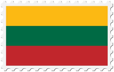 Litauen Flagge Stempel Public Domain Vektoren