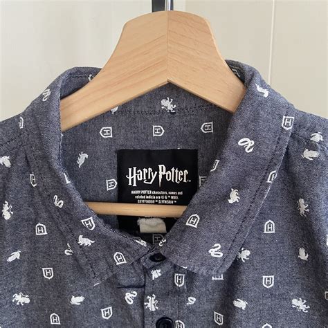Harry Potter Gray House Symbol Gryffindor Short Sleev Gem