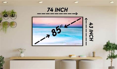 85 Inch Tv Dimensions For All Brands Mm Cm Inches And Feet