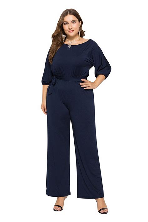 Wide Leg Jumpsuits With Sleeves With Belt Design