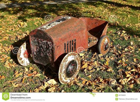 Old Rusty Kid S Pedal Car Stock Photo Image Of Kids 83759920