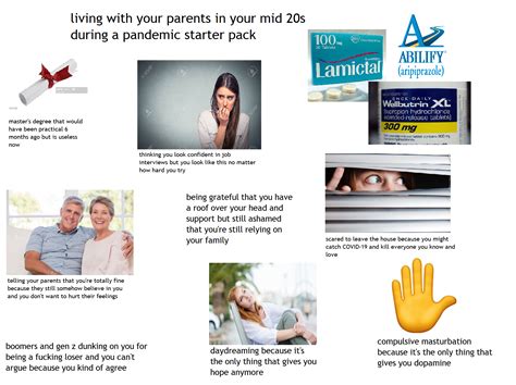 Living With Your Parents In Your Mid 20s During A Pandemic Starter Pack