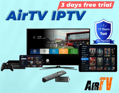 Iptv Free Trial 72 Hours Instant Activation Airtv Iptv