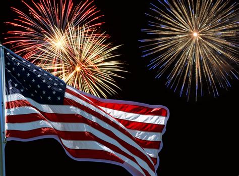 Flag And Fireworks American Flag Clip Art Fireworks Images Stock Photos