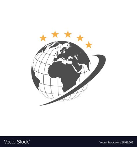 Five Stars Quality World Class Icon Logo Eps10 Vector Image