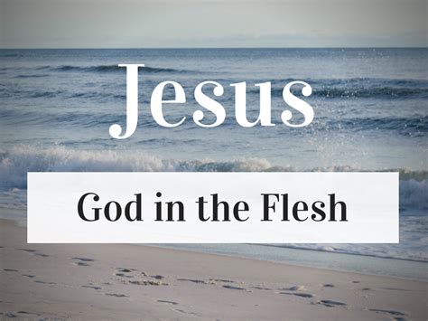 Jesus Christ God In The Flesh Truth That Inspires