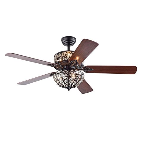 Ceiling fan with light kit,23 inch modern led remote control semi flush mount fandelier with invisible acrylic blades,3 colors 3 speeds changing,enclosed low profile fan (black). Warehouse of Tiffany Tisaphon 52 in. Indoor Matte Black ...