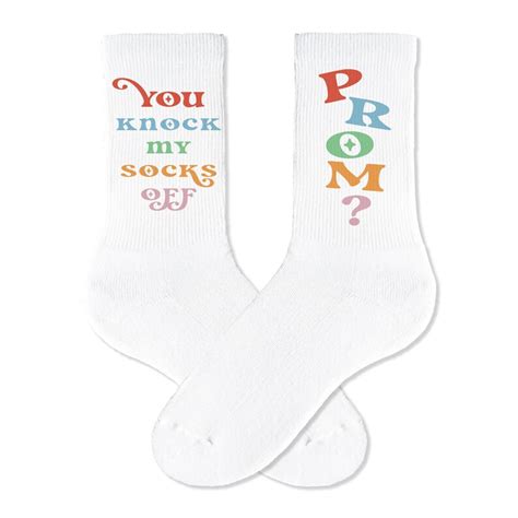 Fun Promposal Socks You Knock My Socks Off Prom Proposal Etsy