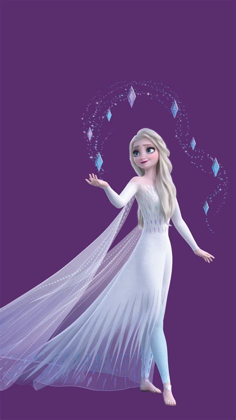 Download Frozen 2 Hd Wallpaper Elsa White Dress Hair Down Mobile Elsa