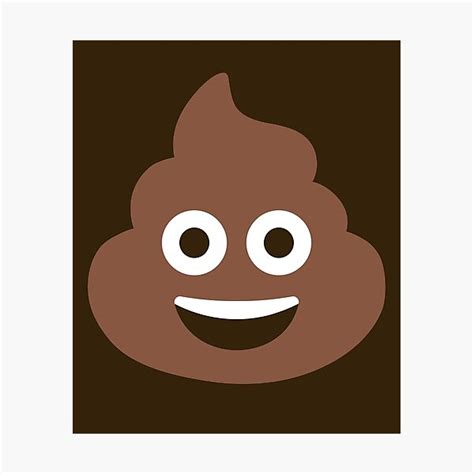 Emoji Pile Of Poo Emoji Smiling Poop T Photographic Print For Sale