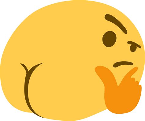 Transparent Emoji Thinking Png Thinking Emoji Meme Png Free Images