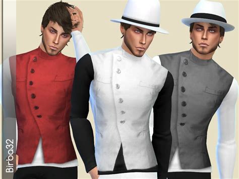 Birba32s Just A Gilet Sims 4 Clothing Sims 4 Sims