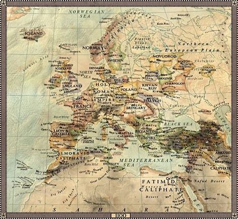 Europe In 1100 Ad Old Maps Antique Maps Vintage World Maps Ancient