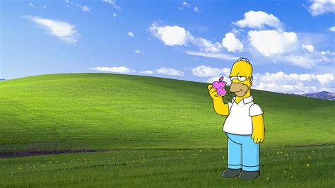 Free Download Homer Simpson Apple Donut 1024x576 For Your Desktop