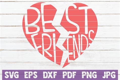Best Friends SVG Cut File By MintyMarshmallows | TheHungryJPEG.com