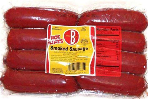 Circle B Hot Smoked Sausage Links 20 Oz 8 Count Walmart Com