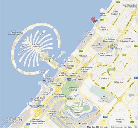 Interactive map of dubai area. Where is Burj Al Arab on Dubai Map