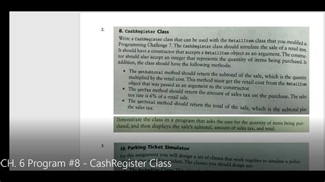 JAVA Lesson 76 APCSA CH 6 Program 8 Cash Register Class YouTube