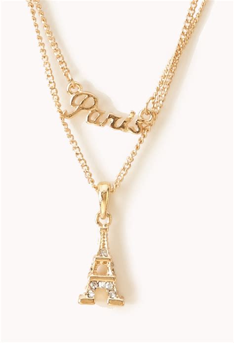 By now you already know that, whatever you are looking if you're still in two minds about necklace and are thinking about choosing a similar product. Lyst - Forever 21 Layered Paris Charms Necklace in Metallic