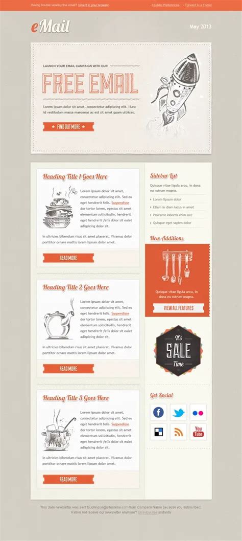 36 Best Email Newsletter Templates Free Psd And Html Download