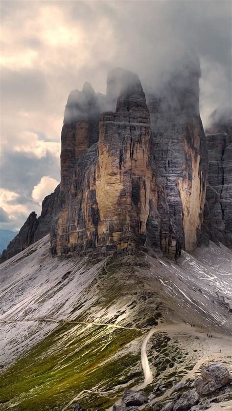 Italy Three Peaks Of Lavared Tre Cime Di Lavaredo ☁️⛰️☁️ Backiee