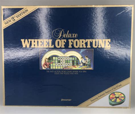 Vintage Vtg Deluxe Wheel Of Fortune Board Game 2nd Edition Pressman