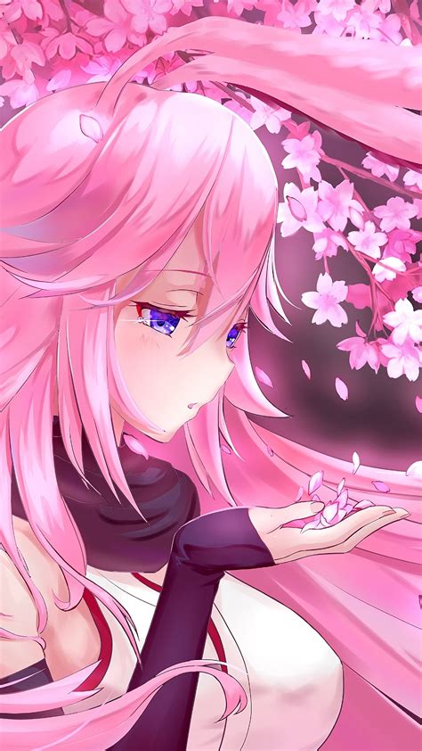 Download Pink Anime Phone Wallpaper Baka By Chill Anime Girl Pink