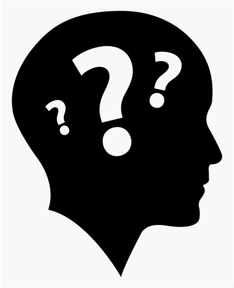 Bald Head Side View With Three Question Marks People Icon Question