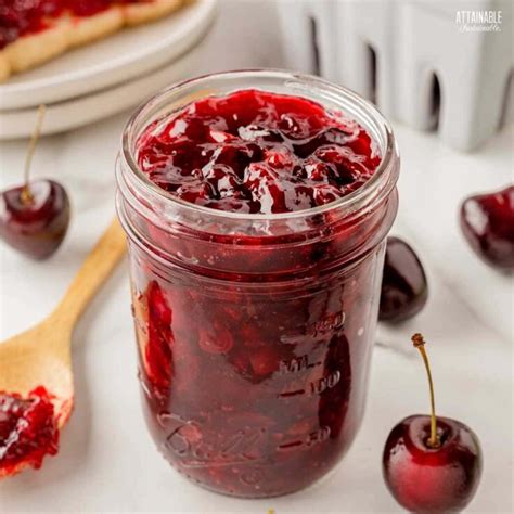 Easy Lower Sugar Cherry Jam Recipe Attainable Sustainable®