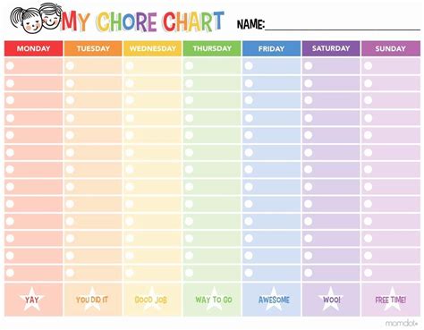 Chore Chart For Multiple Kids Unique Free Printable Chore Chart Chore