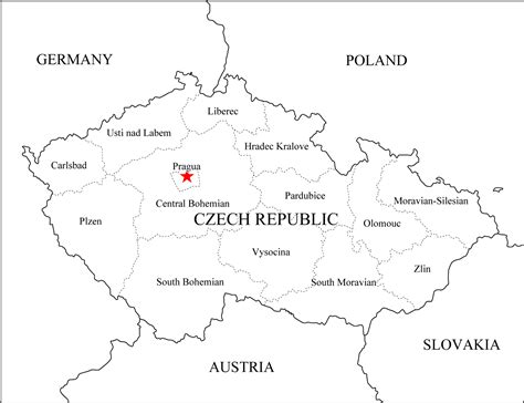Hauptstadt der tschechischen republik ist prag (= praha), gleichzeitig die sie finden hier alle uns bekannten karten, routenplaner und stadtpläne der tschechischen republik. Politische Landkarte von Tschechien (mit ...