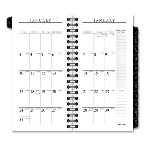 Executive Pocket Size Weeklymonthly Planner Refill By At A Glance