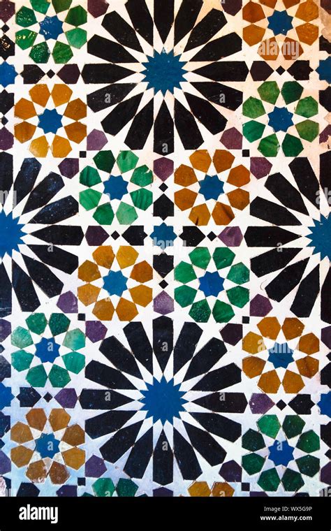 Historic Moorish Ceramic Tile Stock Photo Alamy