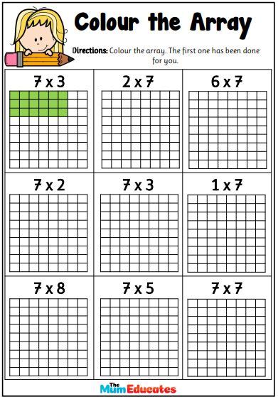 7 Times Table Chart Display Poster Worksheets The Mum Educates