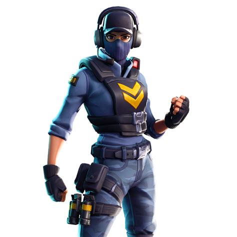 This costume also has a black helmet on along with night vision goggles. Fortnite New Elite Agent Style | V Bucks Qr Code
