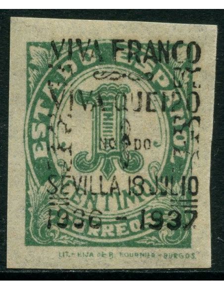España Locales Sevilla 1937 Correo Nº 00070 1 Ct 1937