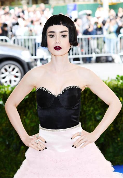 Lily Collins Hair And Makeup At The 2017 Met Gala Popsugar Beauty