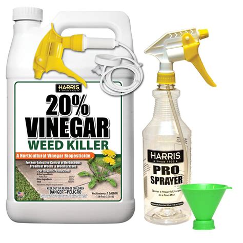 Harris 128 Oz 20 Vinegar Weed Killer And 32 Oz Professional Spray