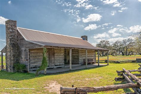 Here Is An Historic Texas Dog Trot Log Cabin Located In Independence