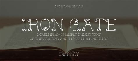 Iron Gate Font Download Free Fontdownload