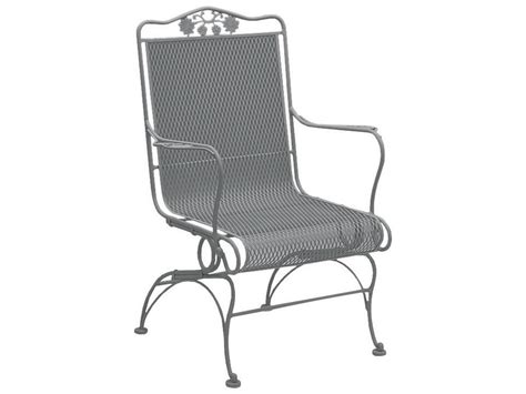 Woodard Briarwood Wrought Iron High Back Coil Spring Lounge Chair 400066