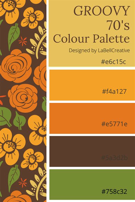 Groovy 70s Colour Palette Retro Color Palette Color Palette Design